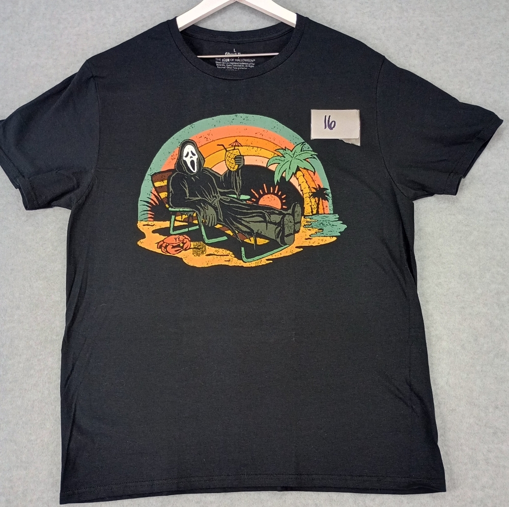 GhostFace Killin' N Chillin' Sunny Colorful Black T Shirt Men's Large